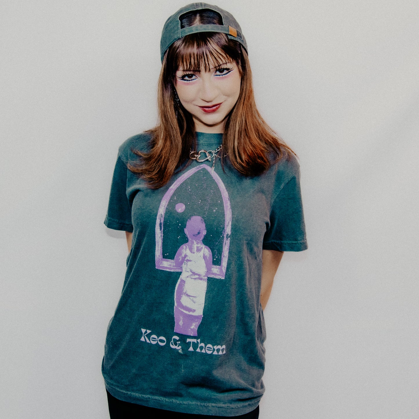 Keo & Them Short Sleeve - Gray & Purple - T-Shirt