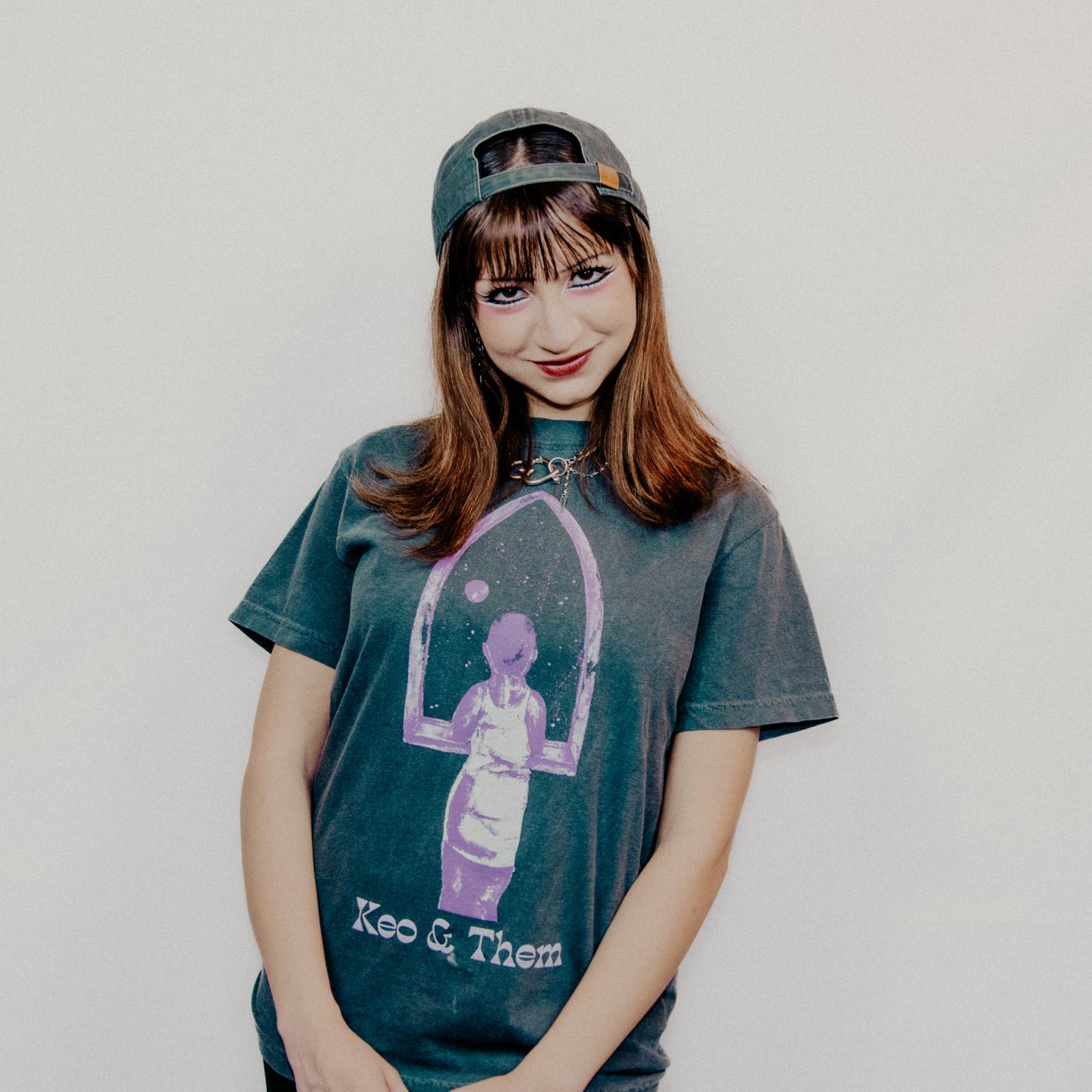 Keo & Them Short Sleeve - Gray & Purple - T-Shirt