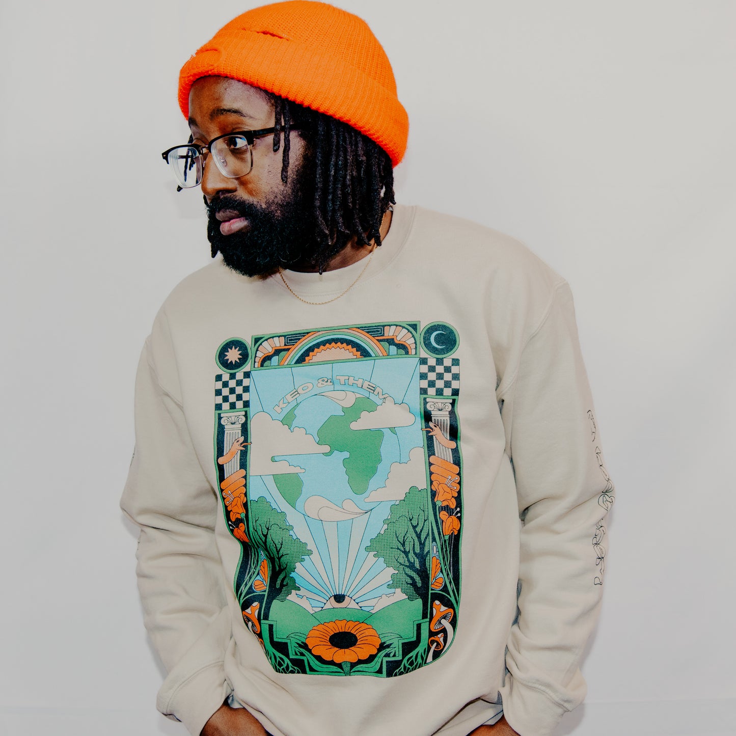 Keo & Them Cream Crew Neck