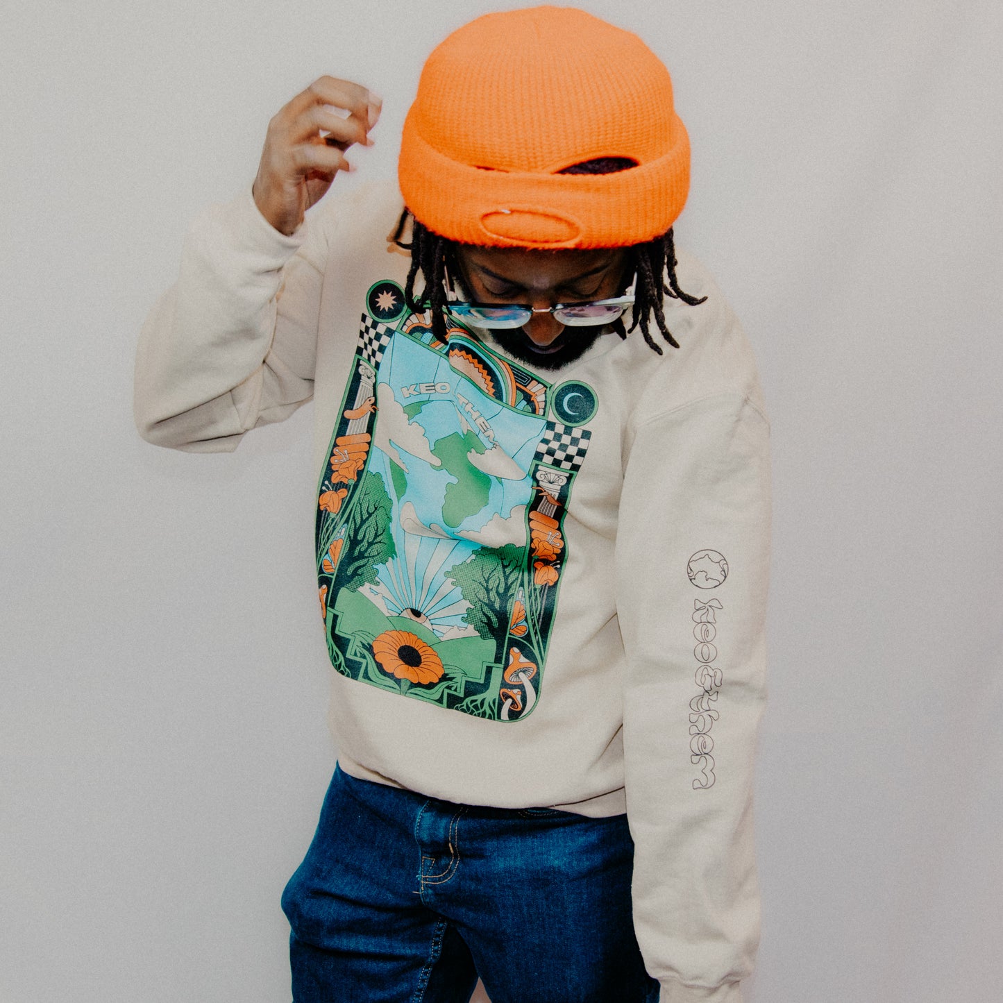 Keo & Them Cream Crew Neck