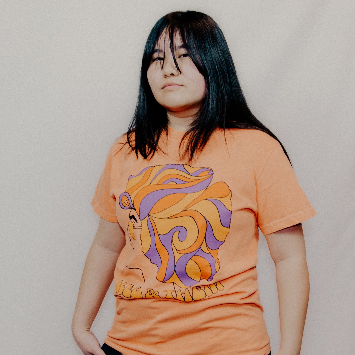 Keo & Them Psychedelic Short Sleeve T-Shirt- Orange