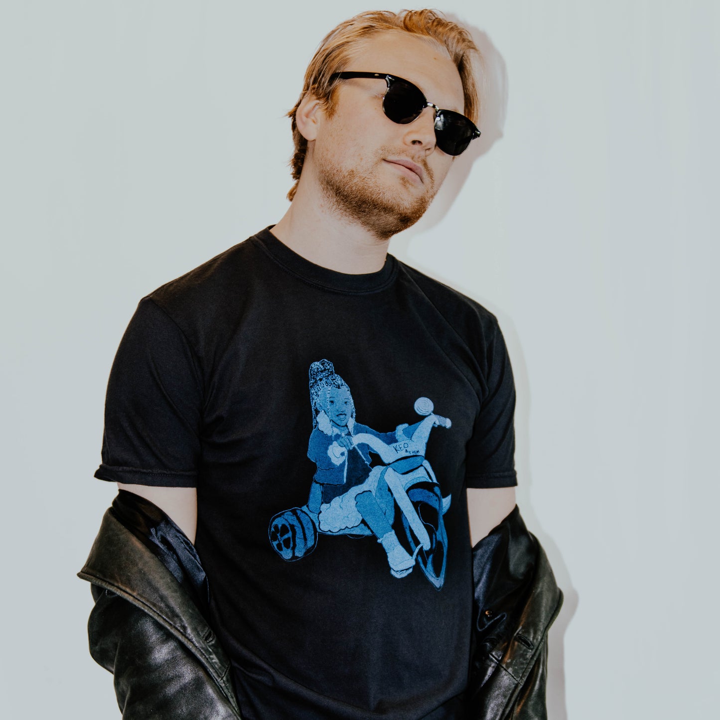 Money Grooves - Tricycle T-Shirt - Black w/ Blue