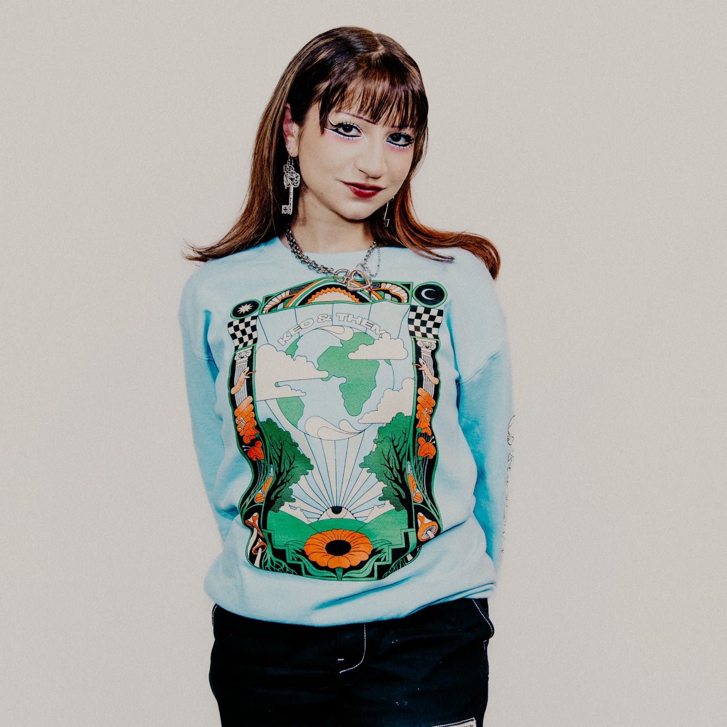 Keo & Them Blue Crew Neck
