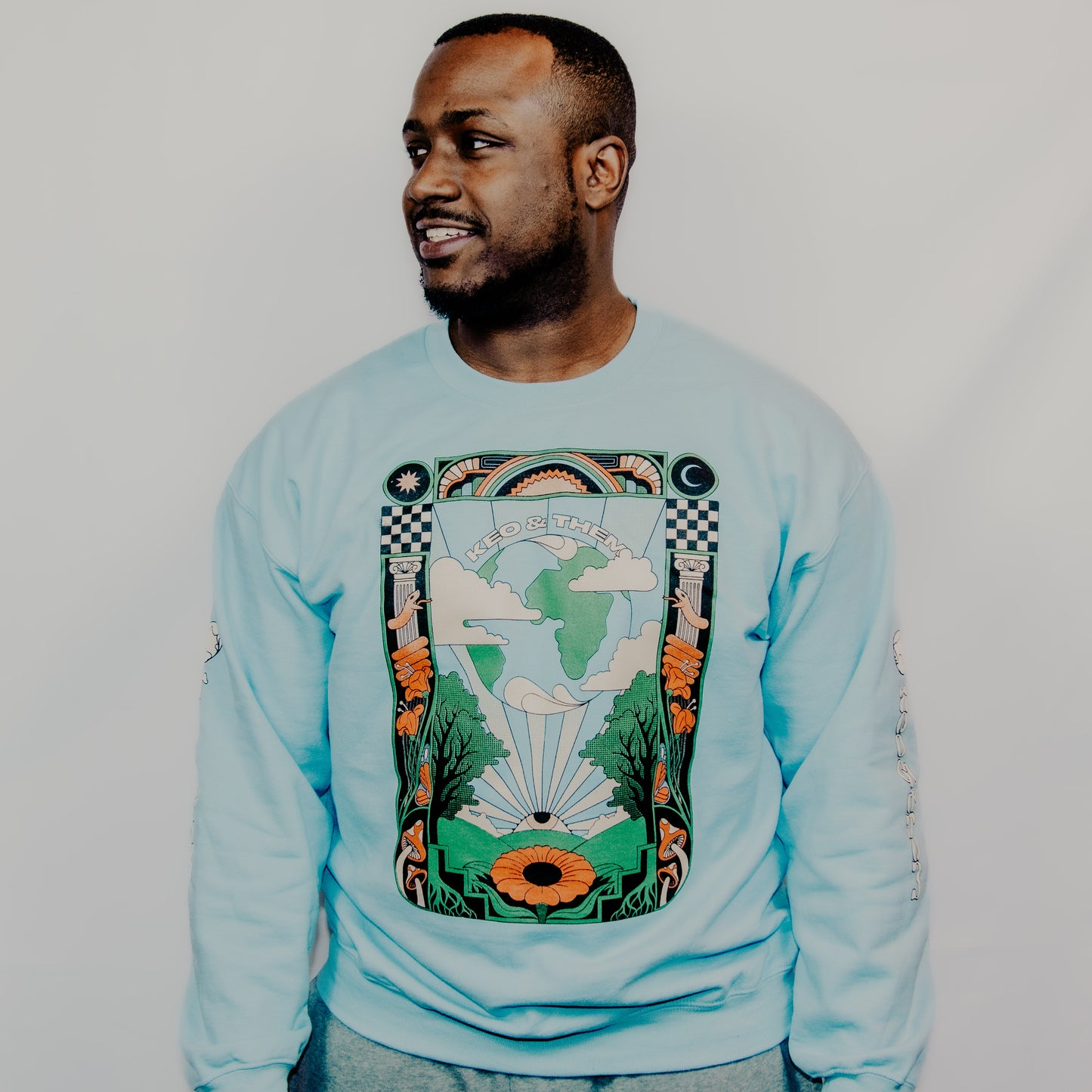 Keo & Them Blue Crew Neck